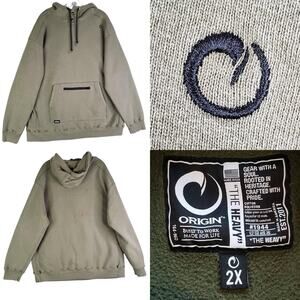 Origin Maine Hoodie Mens Size 2X Green The Heavy Heavyweight Pullover